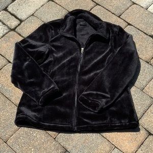 32 DEGREES HEAT FAUX FUR JACKET, BLACK, SIZE LARGE